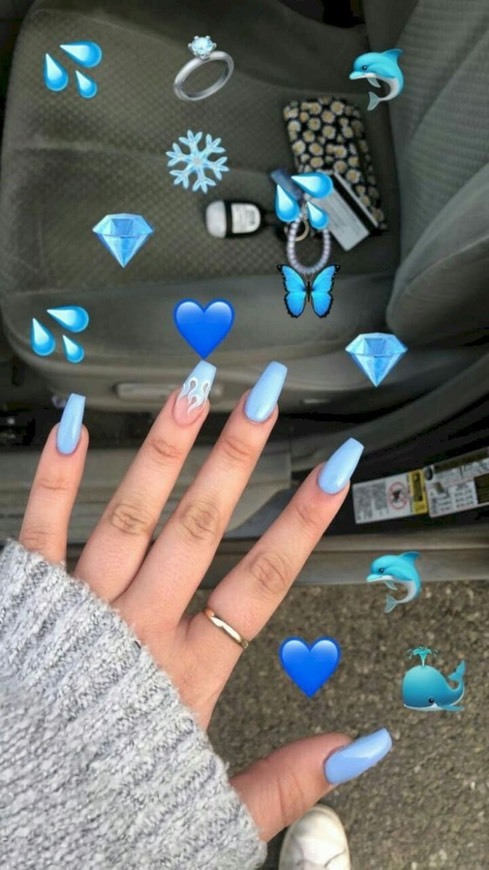 Fashion Blue Nails