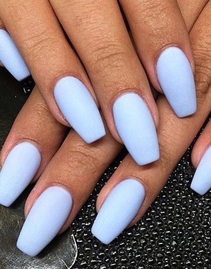 Fashion Baby Blue Nails