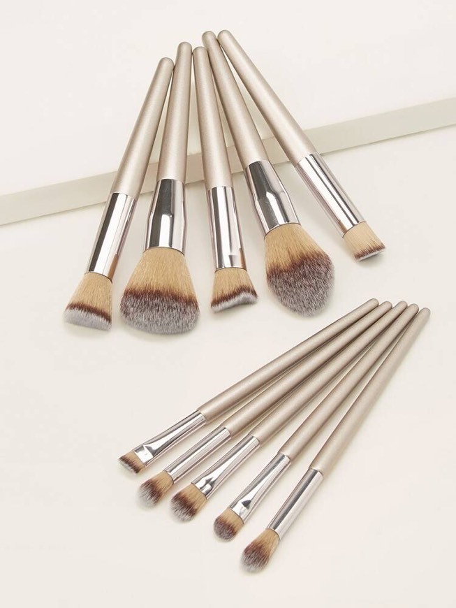 Productos Metallic Handle Makeup Brush 10pack