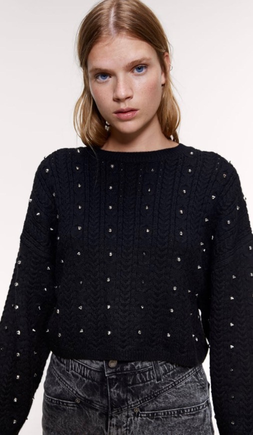 Social Sweater de malha com apliques 