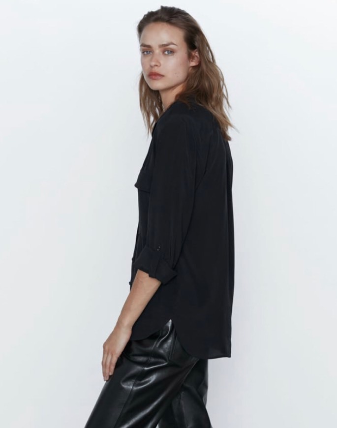 Social Blusa com bolsos