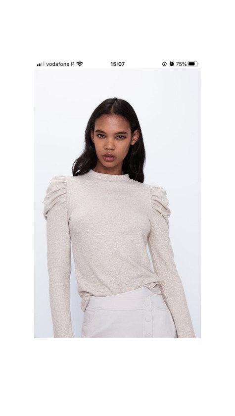 Social Camisola de malha com pérolas 