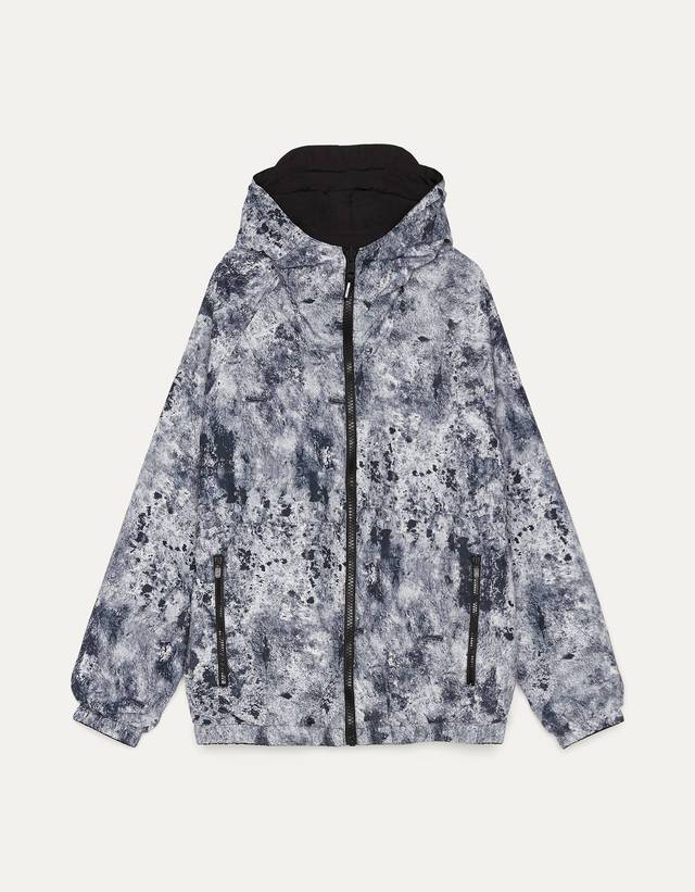 Social Blusão de nylon reversível

