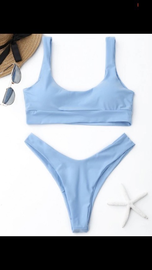 Social Bikini azul claro