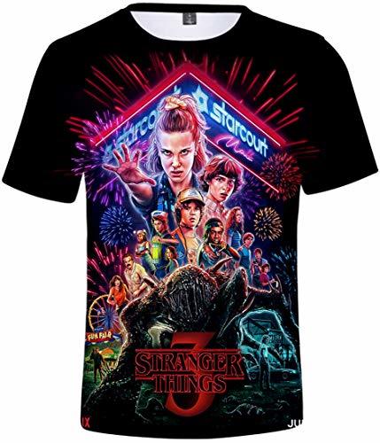 Moda PANOZON Stranger Things Camiseta Unisex Impresión de Personajes de Stranger Things Temporada