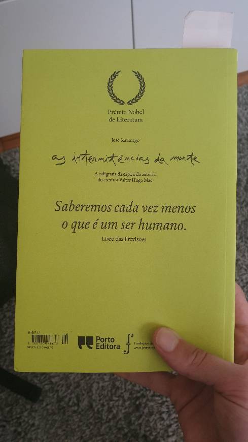 Libro As intermitencias da morte