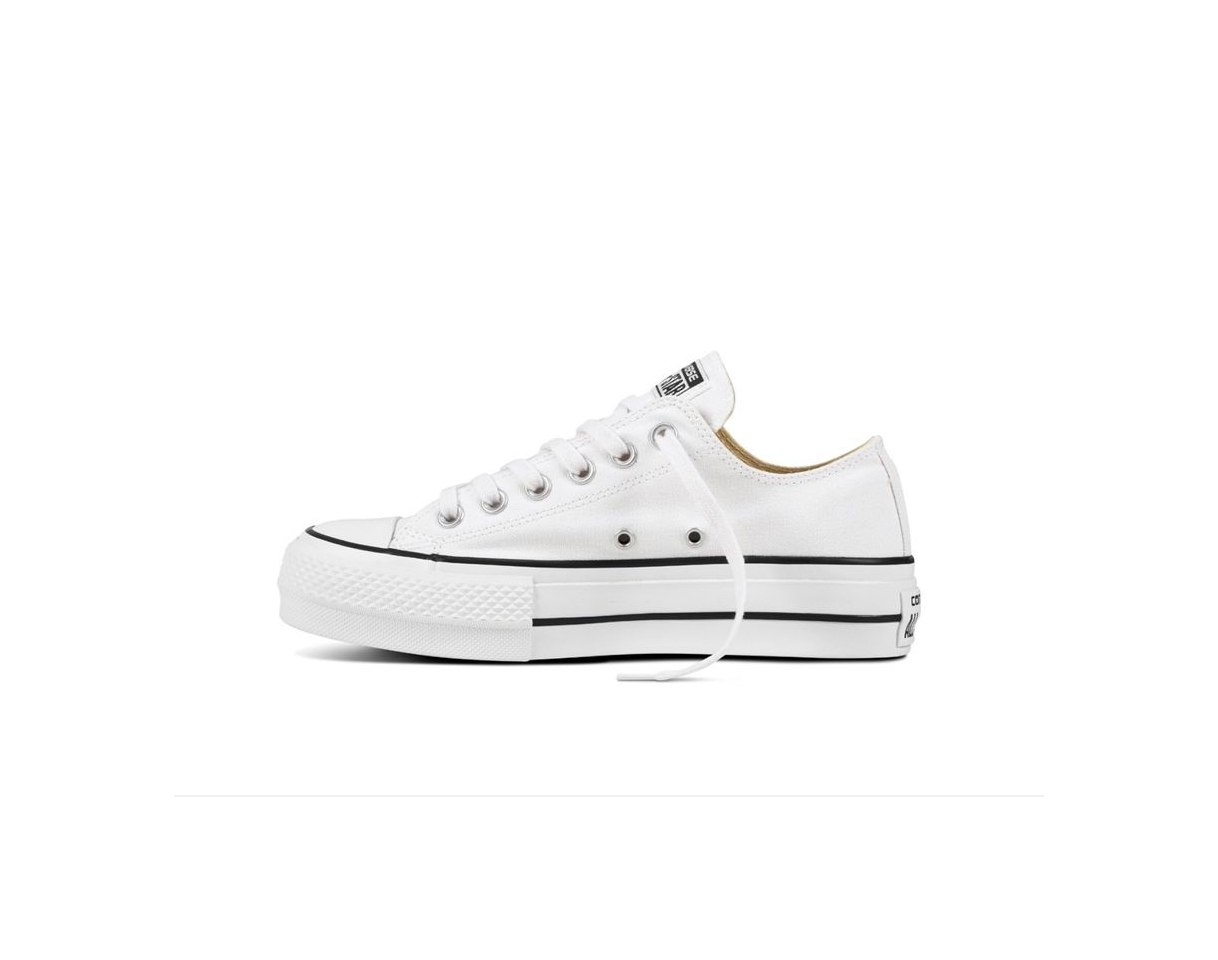 Moda Converse Chuck Taylor CTAS Lift Clean Ox, Zapatillas para Mujer, Blanco