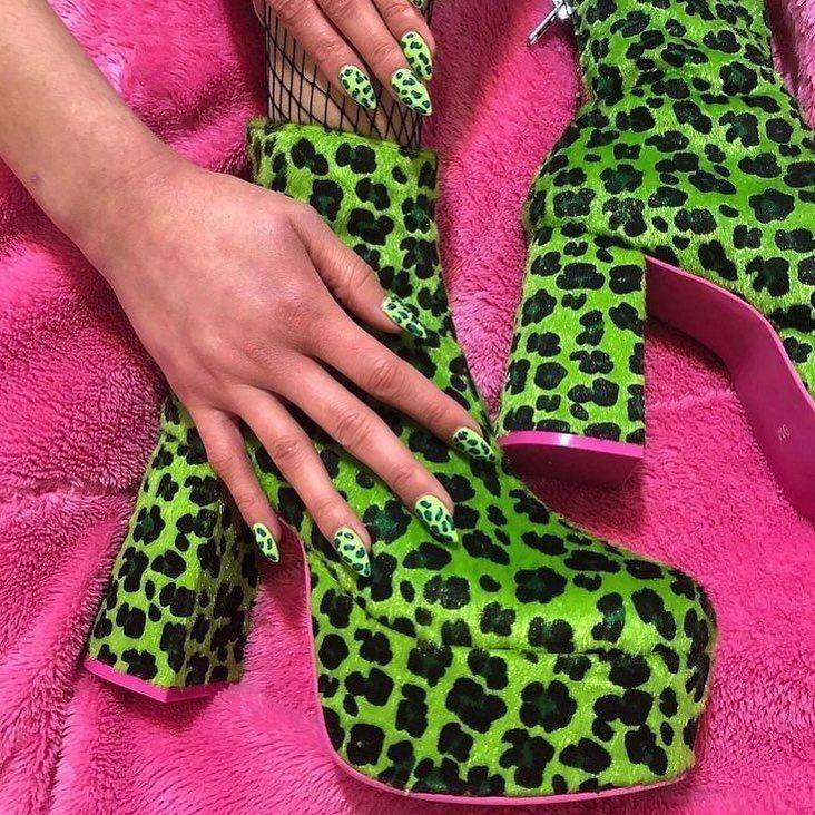 Fashion Green cheetah