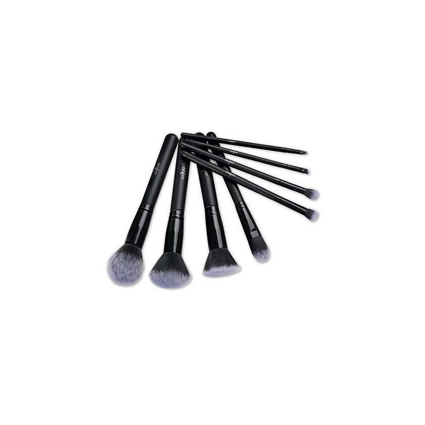 Social Kit de Brochas Maquillaje 8 Piezas Anjou Cerdas de Fibra Sintética Suave