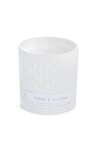 Vela cerâmica aroma âmbar/jasmim 
