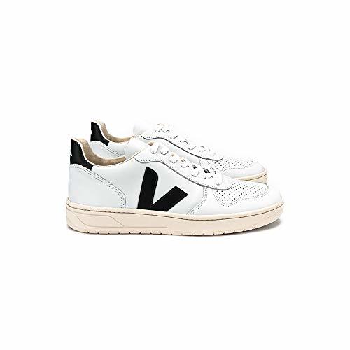 Fashion VEJA V-10 Zapatillas Moda Hombres Blanco/Negro