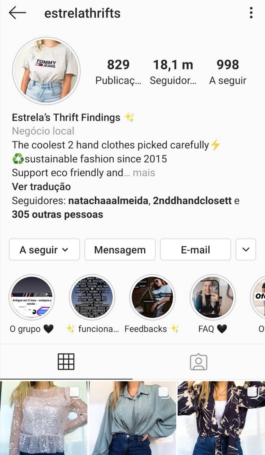 Moda Estrela Thrifts