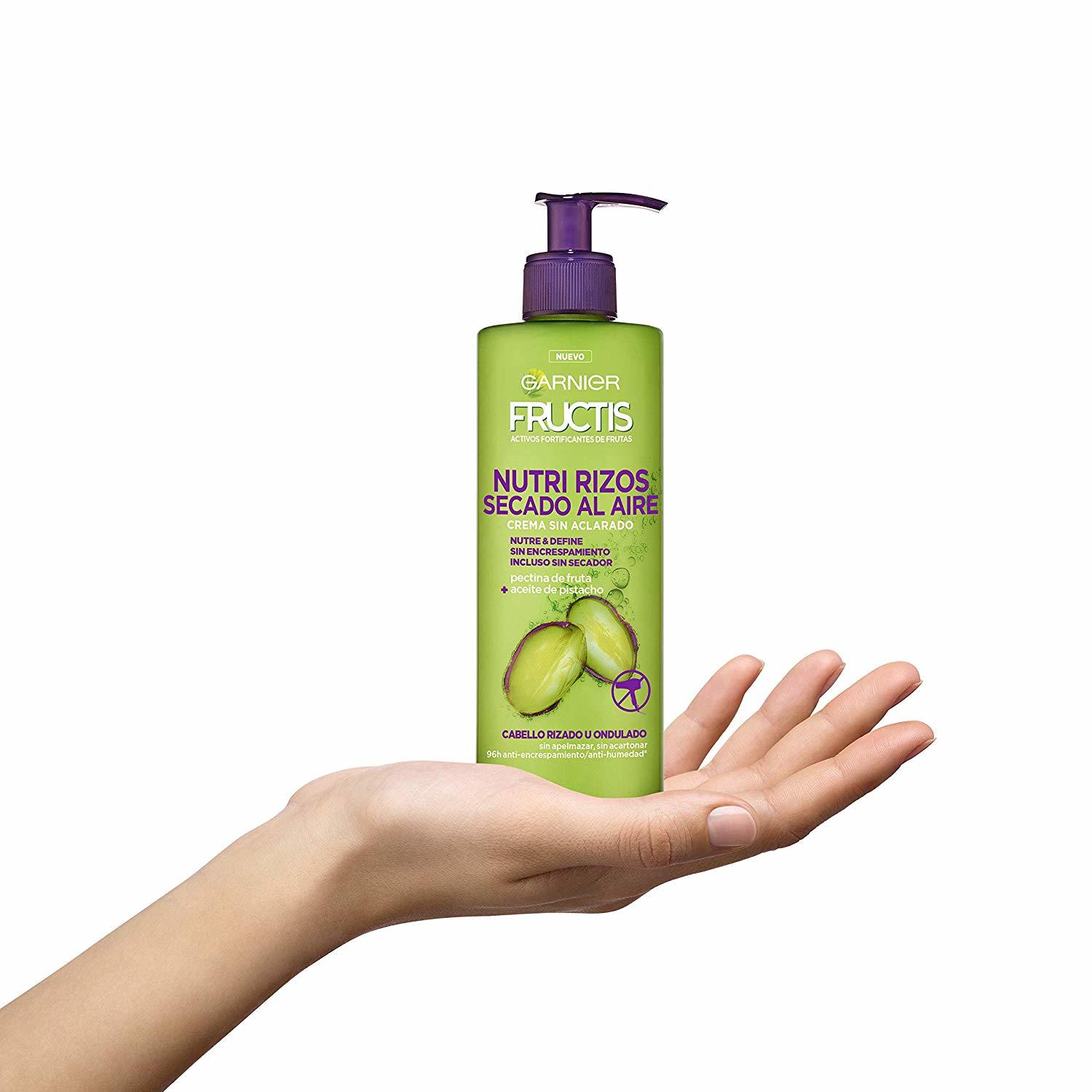 Belleza Garnier Fructis Nutri Rizos Secado al Aire Crema Sin Aclarado para Pelo