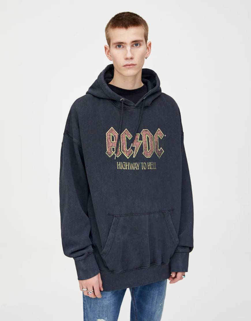 Moda Sweatshirt AC/DC desbotada