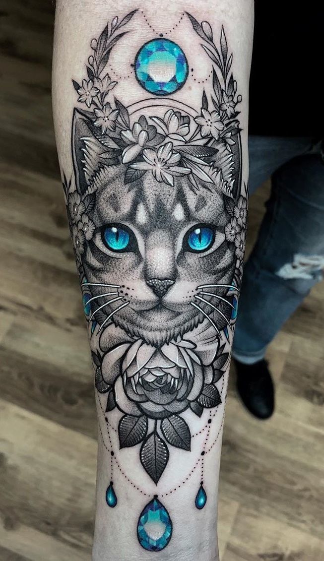 Fashion Tatuagem de gato