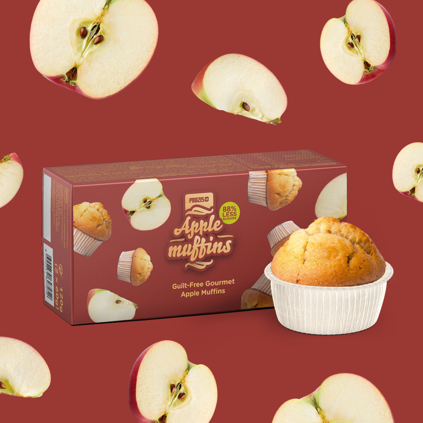 Social Prozis Apple Muffins Low Sugar 60g