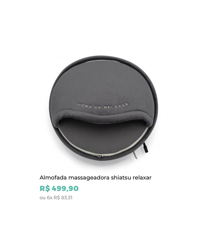 Products Almofada massageadora shiatsu relaxar