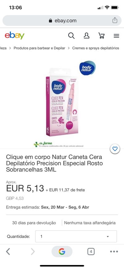 Caneta depilatória a cera