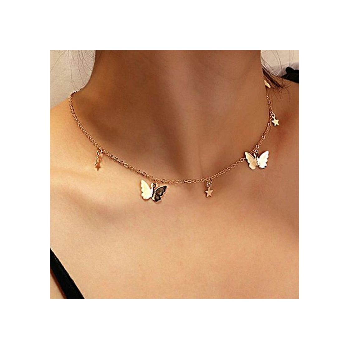 Producto Collares Colgantes de suéter Cadena clavicular Collar de gargantilla de estrella de