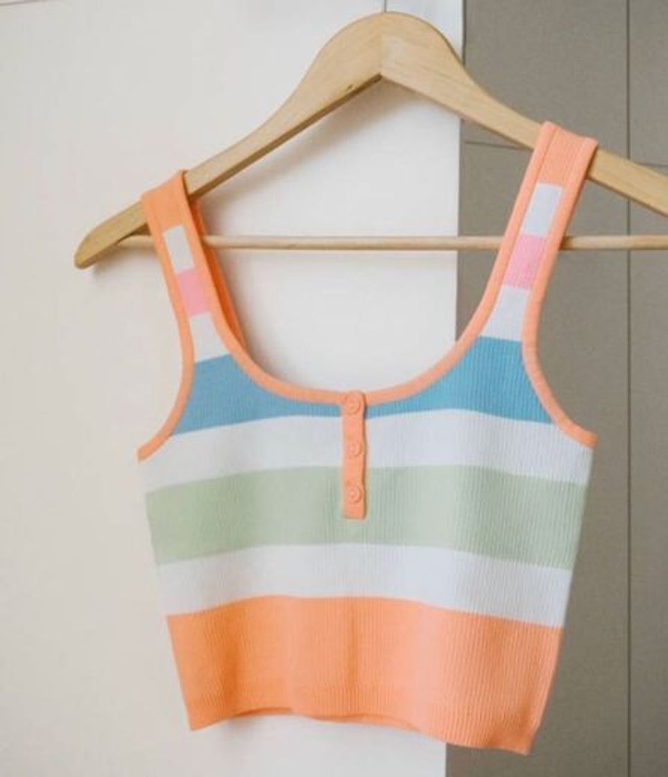 Social Top de alças com botões 