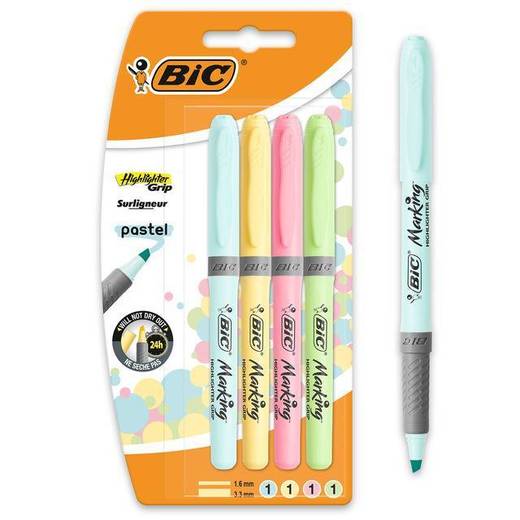 BIC Pack de 4 Marcadores
Cores Pastel

