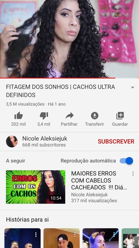 Moda Fitagem cachos ultra definidos- Nicole Aleksiejuk