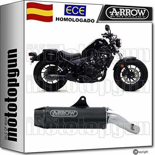 Products ARROW TUBO DE ESCAPE HOMOLOGADO REBEL CON FONDO CARBY EN ALUMINIO NEGRO