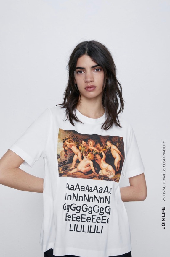 Social T shirt com estampado 