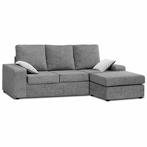 Mueble Sofa con Chaise Longue 3 plazas Color Gris Marengo cheslong chaiselongue