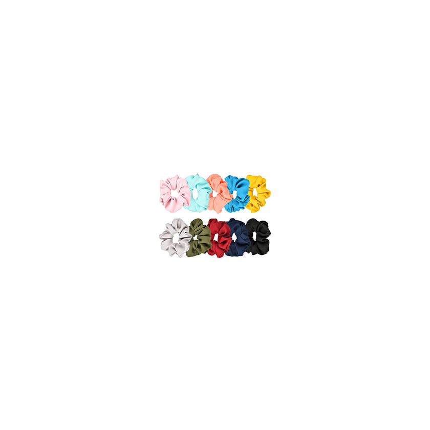 Social 10 Piezas de Scrunchies de Pelo Banda de Pelo de Flor de