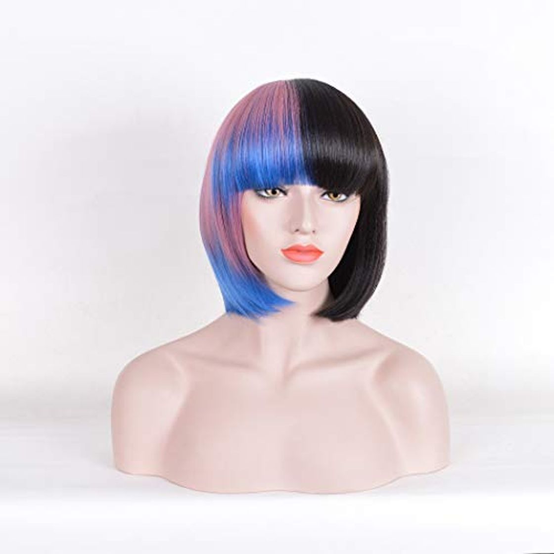 Productos Wigs Melanie Martínez Mismo párrafo Cosplay con Bangs Bobo Cabello Corto Azul