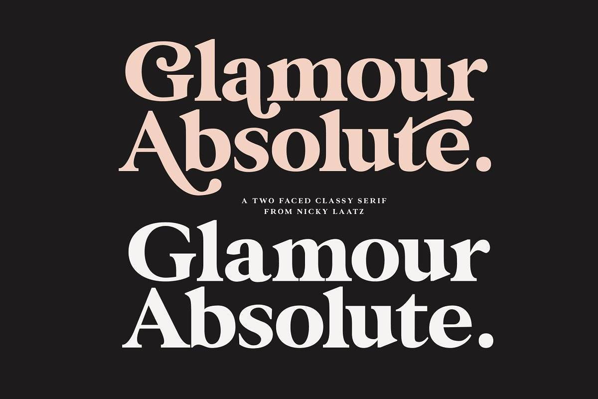 Products Glamour Absolute Modern/Vintage Font