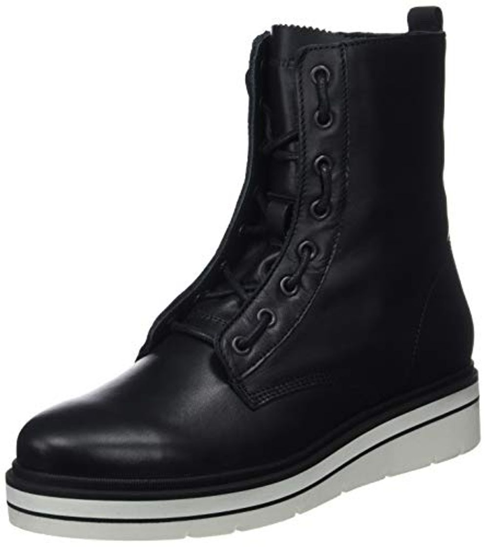 Moda Tommy Hilfiger Sporty Feminine Boot, Botas Militar para Mujer, Negro