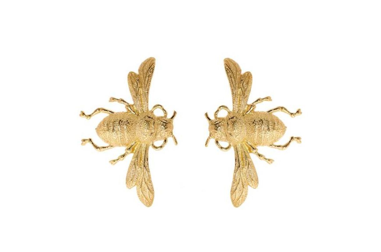 Social Bee You Golden Earrings in Silver