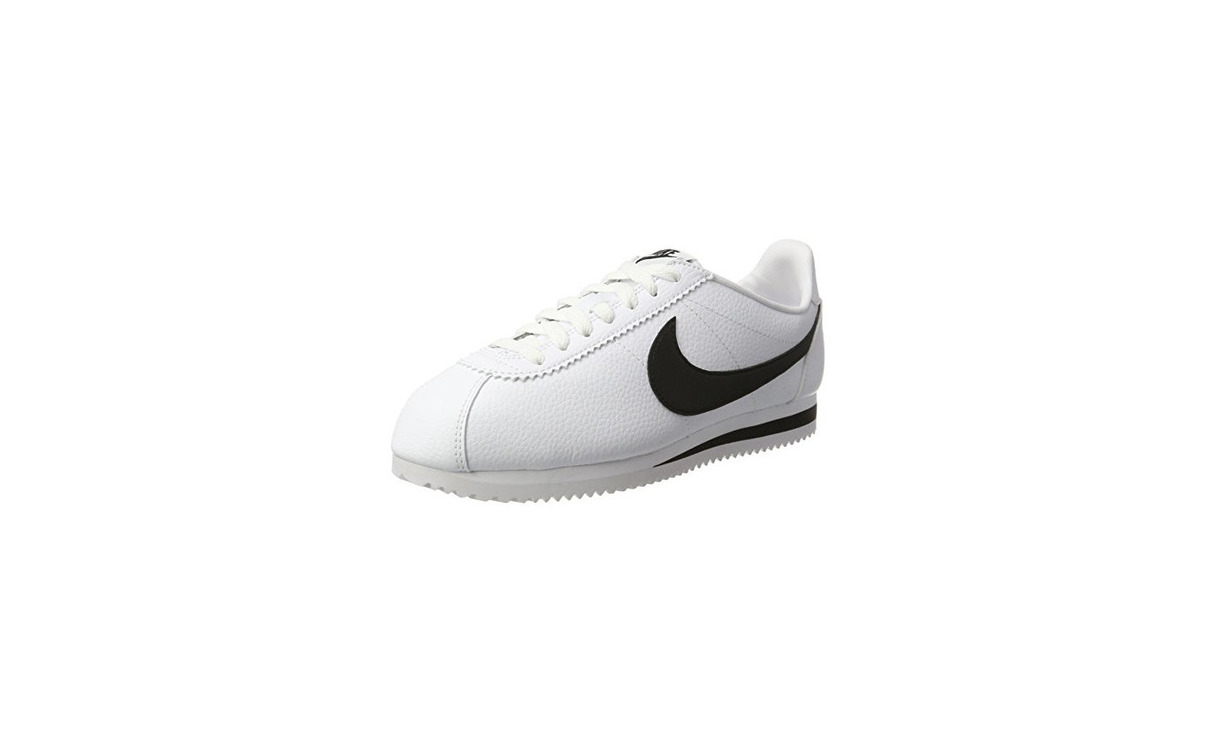 Moda Nike Classic Cortez Leather, Zapatillas de Running Hombre, Blanco / Negro