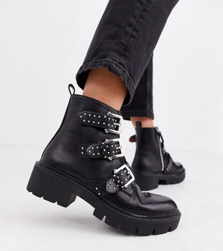 Social Botas pretas com tachas 