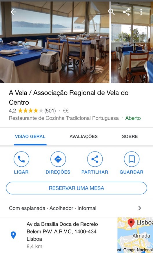 Restaurantes A vela 