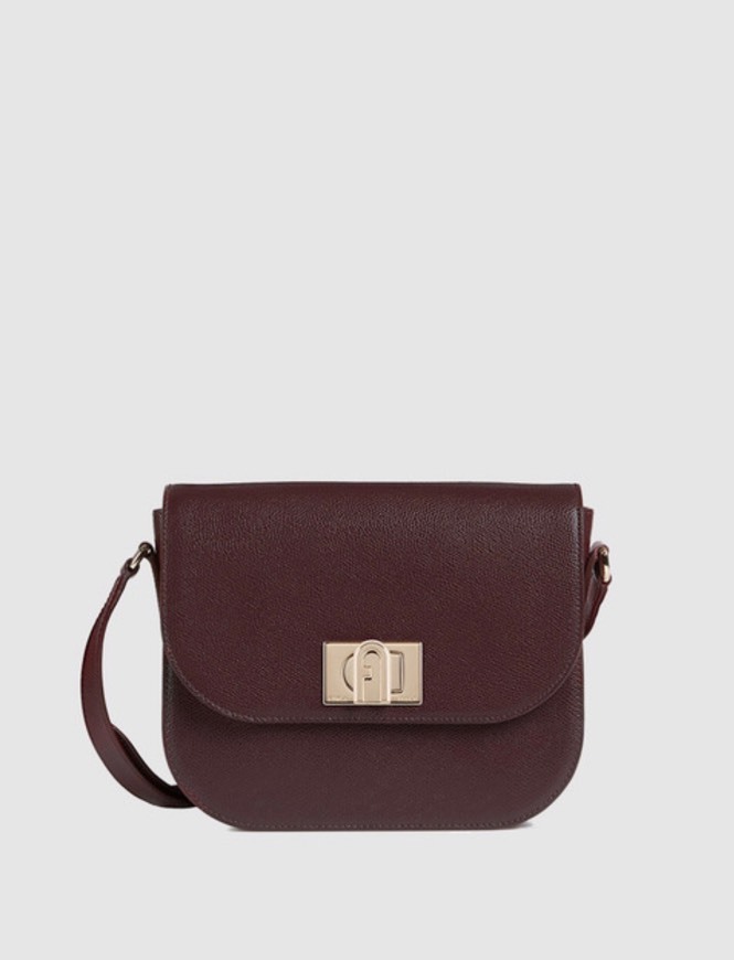 Moda Mala Furla 1927 bordeaux em pel