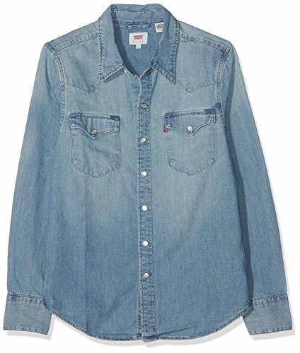 Fashion Levi's Barstow Western Camisa Vaquera, Azul