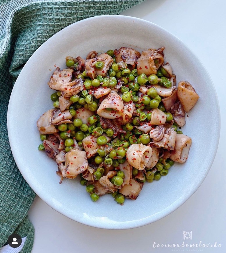 Fashion Calamares con guisantes