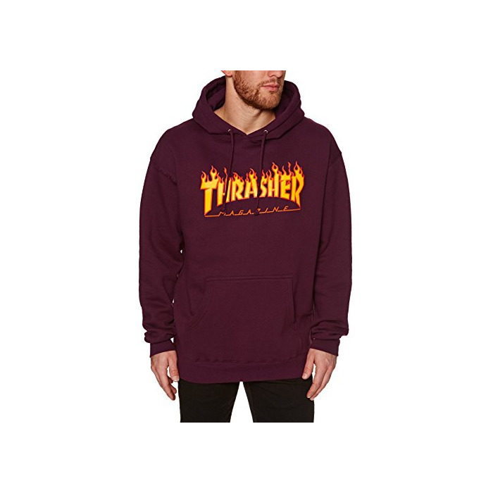 Fashion Thrasher Flame Sudadera con capucha maroon