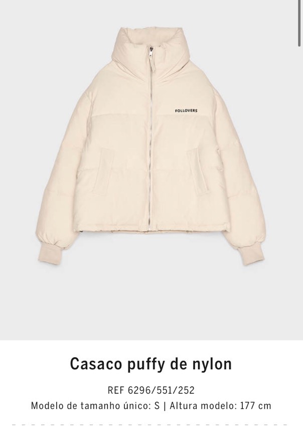 Casaco puffy de nylon3