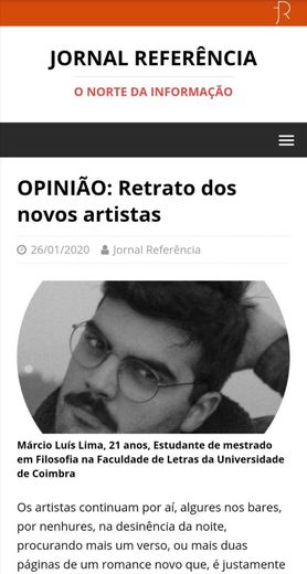 "Retrato dos novos artistas" (crónica) 