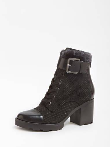 Fashion MEGGAN LOW BOOT WITH RHINESTONES