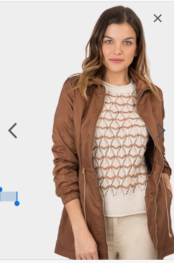 Parka com cordão 