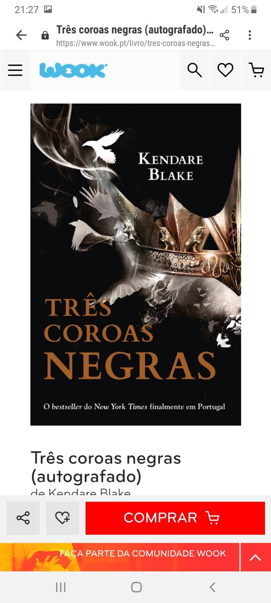 Book Três coroas negras