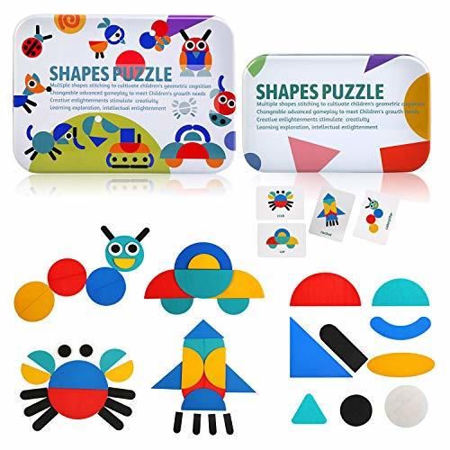 BelleStyle Puzzles De Madera Bloques De Madera Blocks Juguetes, 36 Montessori Puzzle