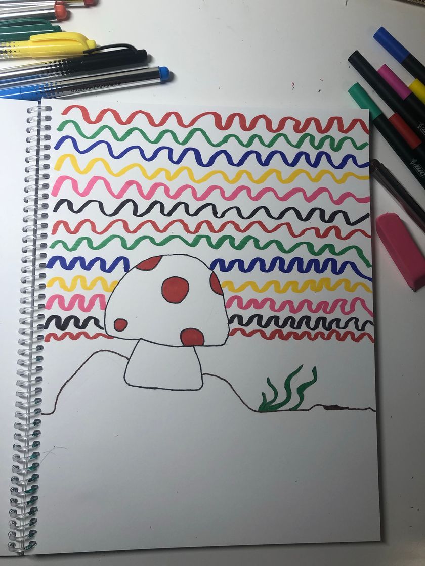Social Dibujo del hongo de Mario Bros