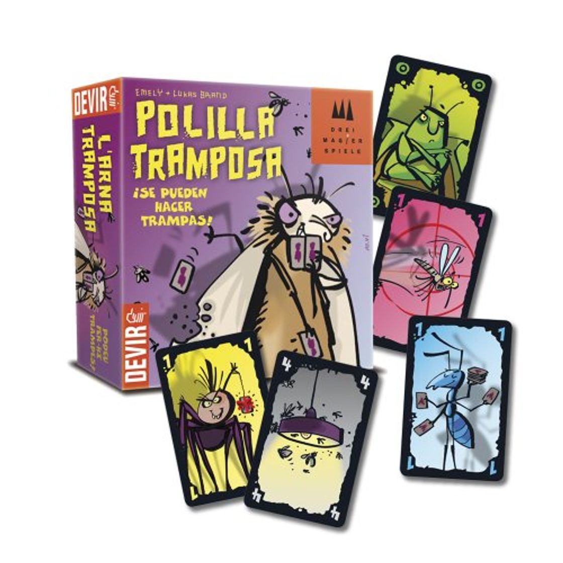 Social Devir-Juego Polilla Tramposa ¡Ganara Quien Antes Se Deshaga De Sus Cartas, Multicolor,