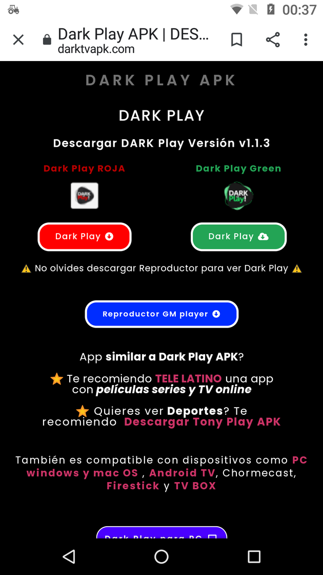 App Dark Play APK | DESCARGAR GRATIS Android ✔️ App Oficialu 